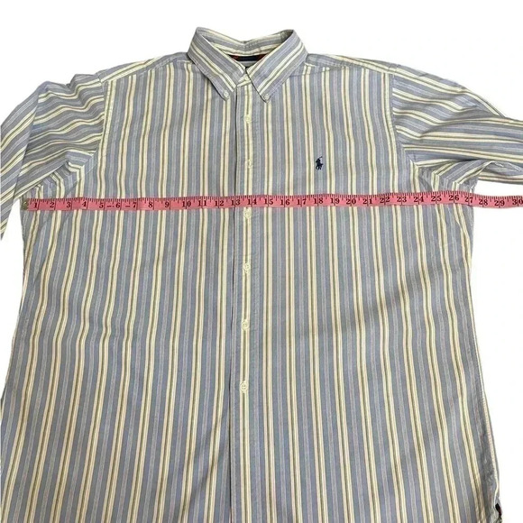 Ralph Lauren Classic Fit Polo Button Down Long Sleeve Striped Shirt Mens size XL - Picture 9 of 10